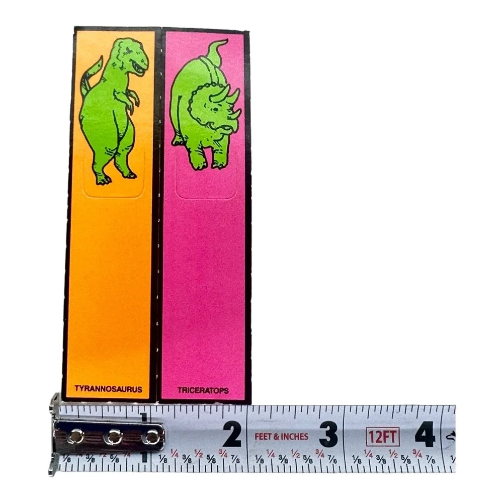 (10) Dinosaur Themed Bookmarks T-Rex Triceratops Jurassic 1990s Bday Party VTG